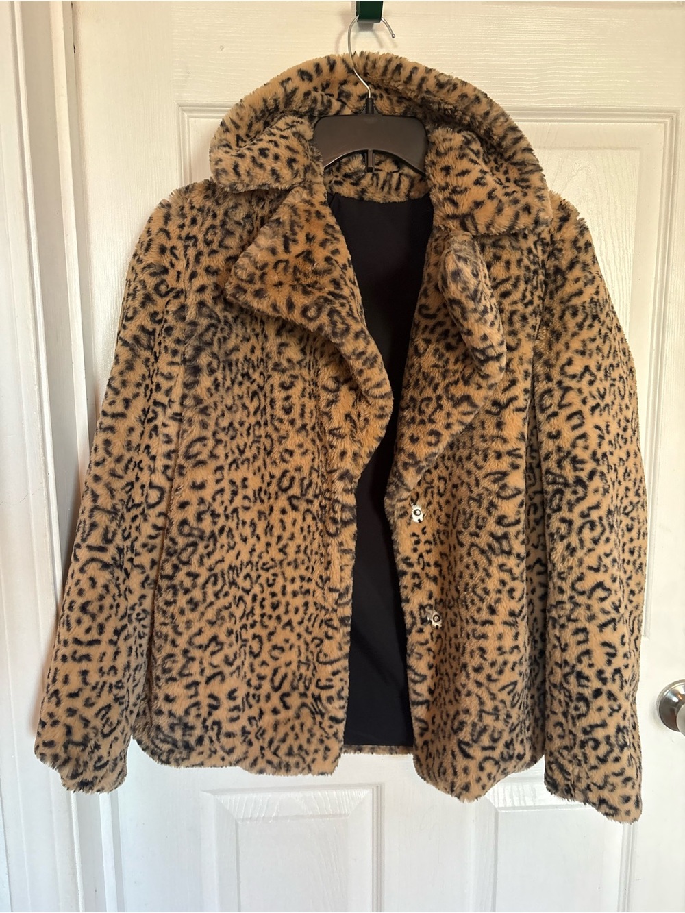 Kendall & Kylie reverseble Leopard Print Teddy Faux Fur Jacket - Tan & Black
